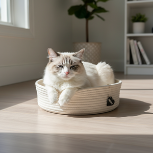 Cama Ecológica Hecha a Mano para Mascotas, Moderna, Tamaño XL y Mediano, con Diseño de Animales, Cueva de Cuero Extraíble para Perros y Gatos - Product Image 5