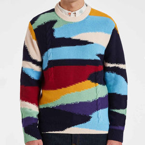 Suéter de Cuello Redondo Personalizado al por Mayor, Bordado e Impreso, para Hombre, Talla Grande, Transpirable, con Forro de Lana, para Invierno - Product Image 2