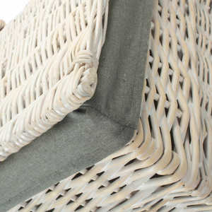 ตะกร้าผ้าซักสีขาวทรงสี่เหลี่ยมมีซับเสจสีเทาทนทาน - Product Image 3