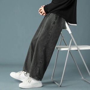 Vintage Patchwork Plaid <b>Cargo</b> Jeans Men <b>Women</b> <b>Baggy</b> Denim Trousers Streetwear Hip Hop Multi-Pockets Safari Style Casual - Product Image 5