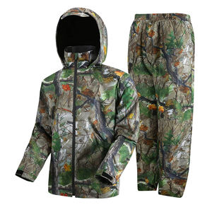 Traje de lluvia de camuflaje impermeable para hombre con capucha Equipo transpirable y resistente al viento para exteriores - Product Image 1