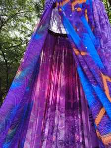 Boho Purple Garden Canopy Saree <b>Tent</b> Luxury Outdoor Bed Canopy Backdrop for Weddings Gypsy Hippie Decor Meditation <b>Room</b> Glamping - Product Image 5