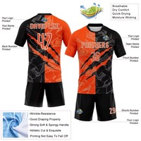 Ensemble de maillot de football, de soccer et de volleyball personnalisé à manches courtes et short pour hommes et femmes avec votre nom, votre numéro et le logo de votre équipe