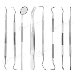 Juego de instrumentos dentales, kit de examen Dental de acero inoxidable, espejo, buena calidad, 8 Uds. - Product Image 3