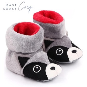 Botines de bebé de lana suave y cálido para recién nacidos, zapatillas de invierno antideslizantes para niñas y niños, zapatos de estancia con calzado cómodo - Product Image 1