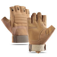 Guantes Deportivos Unisex para Levantamiento de Pesas, Medios Dedos, Sin Dedos, de Poliéster, con Cierre de Cordones, para Entrenamiento Físico