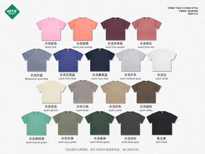 250gsm lavage à l'acide vintage hommes haute qualité lourd recadrée surdimensionné coton T-shirt pour hommes - Product Image 3