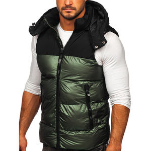 Gilets pour hommes personnalisés à la vente chaude, veste matelassée à bulles, sans manches, gilet chaud d'hiver en stock, conception personnalisée, gilet matelassé, service OEM - Product Image 6