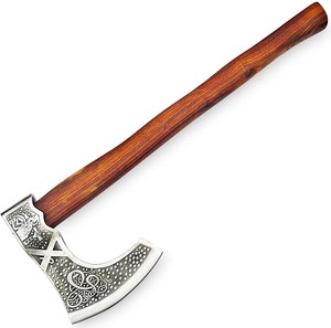 Wholesale Customized Top Quality OEM ODM Service Handmade High Carbon Steel <b>Axe</b> with Ash <b>Wood</b> Handle and Fine Leather Sheath <b>Axe</b> - Product Image 6