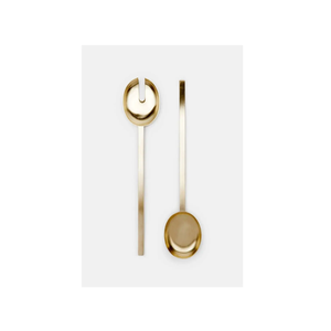 Servidor de ensalada de acero inoxidable de lujo con mango de hoja de oro Herramienta de servicio esencial a precios bajos productos - Product Image 6