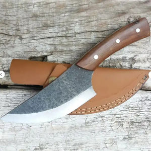 Couteau à désosser Burraq en acier Damas fait main, manche personnalisé, étui en cuir, option OEM/DIY, cadeau idéal pour le camping et la chasse - Product Image 3