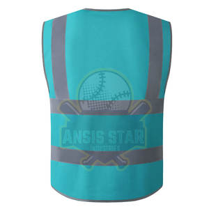 Chaleco de seguridad para hombre de talla grande, transpirable, logotipo personalizado, resistente al agua, características, chaleco de seguridad reflectante de alta visibilidad con múltiples bolsillos - Product Image 4