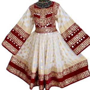 Vestido Afgano Tradicional Bordado a Mano para Mujer, Vestido Tribal de Terciopelo Afgano para Fiesta y Boda, Talla Personalizada, Vestidos de Mujer en Venta - Product Image 1