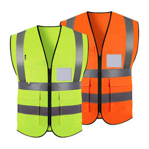 Vêtement de travail haute visibilité, veste de sécurité sans manches avec bande réfléchissante pour les travailleurs du bâtiment et les travailleurs en extérieur - Product Image 2