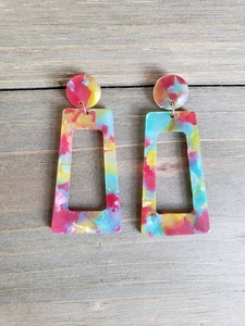 Resin Embroidery <b>Earrings</b> Handmade Stainless Steel Fashion Jewelry for Women Girls Classic Wedding Look High Quality - Product Image 6