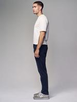 Jean en denim bleu foncé personnalisé pour homme, en coton/élasthanne de haute qualité, taille moyenne, grande taille, coupe décontractée, adoucissant textile