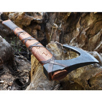 Hache Viking en acier au carbone de nouvelle conception de haute qualité à vendre Hache Viking extérieure en acier au carbone personnalisée