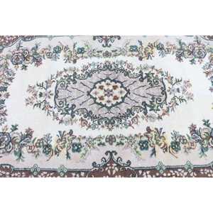 Alfombra Vintage de 3.8x6.9 pies (117x211 cm), Alfombra Turca con Rayas Verdes - Product Image 4