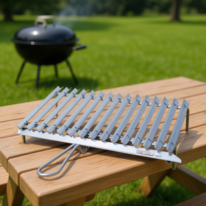 Polished Chrome Stainless Steel Grease Collection Grill 50x35cm for <b>BBQ</b> Model 20630 - Product Image 3