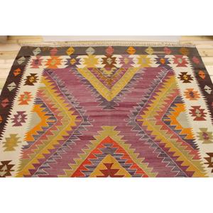 Tapis turc 6,3x9,4 pi (193x285 cm), tapis vintage violet style sud-ouest - Product Image 3