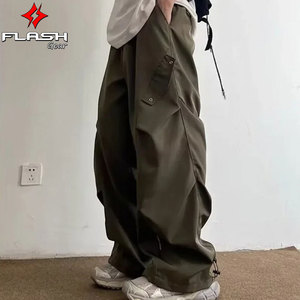 กางเกงขาบานฮิปฮอปของผู้ชาย, กางเกงทรงหลวมแห้งเร็วแนวสตรีทสวมใส่สบายไซส์ใหญ่พิเศษสไตล์ฮิปฮอป - Product Image 3