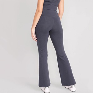 Venta al por mayor 100% algodón Flared Jogger para mujer transpirable y suave holgado pantalones de pierna recta con estilo frontal plano para el invierno - Product Image 3