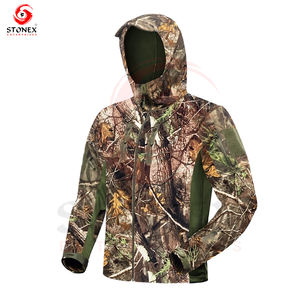 Ensemble de costume de chasse camouflage avec logo personnalisé professionnel vêtements en toile respirante avec motif solide prix d'usine direct - Product Image 4