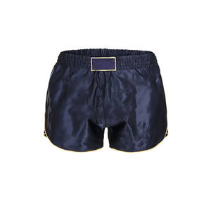 Pantalones cortos de boxeo unisex, duraderos, de secado rápido, ligeros, de seda/satén, con logotipo frontal, de cintura media, deportivos, informales - Product Image 1