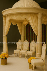 ชุดเก้าอี้ไม้แมนแดปสำหรับงานแต่งงานของสหราชอาณาจักรชุดเก้าอี้แมนแดปสีขาวหกชิ้นทำด้วยมือตามสั่ง - Product Image 3