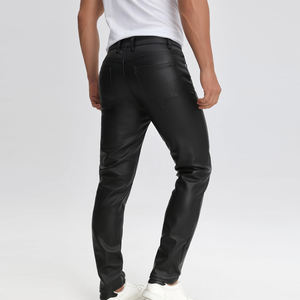 กางเกงหนังสำหรับผู้ชายกางเกงมีกระเป๋าที่มีสไตล์กางเกงหนังสำหรับผู้ใหญ่ - Product Image 2