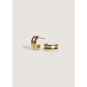 Double Knives Edge <b>Earrings</b> Gold Plated Vintage Trendy Geometric Huggie Hoop Zircon Pearl Diamond Main Stones for Party Gift - Product Image 3