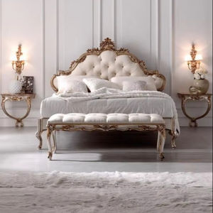 Base de Cama King de Madera Maciza, Cama de Lujo Hecha a Mano con Pie de Cama, Muebles de Dormitorio de Madera Tallada a Mano, Calidad Premium - Product Image 6