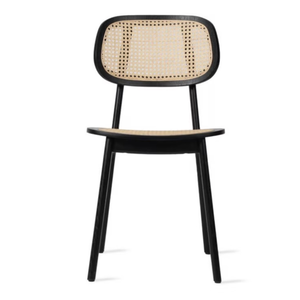 Silla de comedor de madera de alta calidad con respaldo de ratán Silla de comedor de diseño moderno Muebles de comedor de ratán tejido - Product Image 1