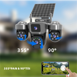 Caméra de sécurité <span class=keywords><strong>KERUI</strong></span> 6MP, 3 écrans, réseau, 3 caméras IP PTZ, surveillance CCTV, fonction panoramique/inclinaison, V380 Pro CMOS, sécurité domestique, WiFi - Product Image 4