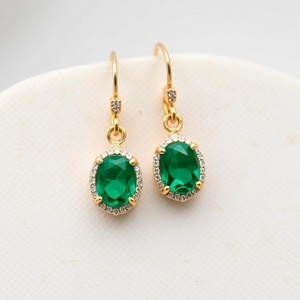 ต่างหูหมั้นหมายอัญมณีอัญมณีแฟชั่น925วินเทจสำหรับงานแต่งงานและงานเลี้ยง - Product Image 4