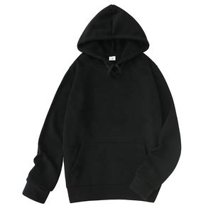 Sweat-shirt à capuche personnalisé XL, coupe courte, 100% coton, molleton lourd, épaules tombantes, uni, hiver, sans cordons, pour homme - Product Image 2