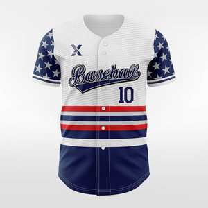 Premium Men's <b>Baseball</b> Jersey Denim Sublimation Print, Custom OEM/ODM - Product Image 2