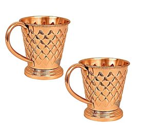 แก้วทองแดงโลหะทำด้วยมือพร้อมภาชนะใส่เครื่องดื่มสำหรับห้องครัวแบบเรียบง่ายและสวยงาม - Product Image 6