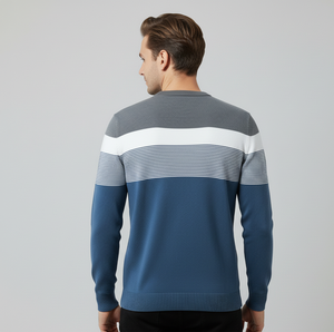 Sudaderas con Capucha para Hombre, Cuello Redondo, Personalizadas, con Tinte de Color Dividido, Sudadera de Algodón con Cuello Redondo para Hombre, Sudadera Informal para Hombre - Product Image 3