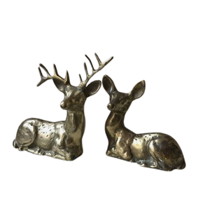 Tenture murale en métal fini or Hirsch décoration abstraite cerf métal Art décor Sculpture accessoires de décoration intérieure - Product Image 6