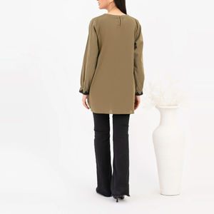 Kurtis en coton pour femmes avec service OEM Fournisseur direct d'usine Kurtis brodé de créateur pour femmes Impression personnalisée - Product Image 5