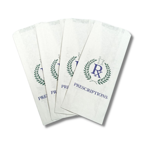 Sac en papier kraft blanc imprimé de logo personnalisé, recyclable et écologique, sacs d'emballage de <span class=keywords><strong>pharmacie</strong></span> en papier médicinal <span class=keywords><strong>pour</strong></span> hôpital - Product Image 3