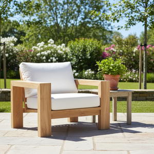 Sofá Moderno de Lujo de Madera de Teca para Exteriores, Patio, Playa, Terraza y Sala de Estar, Muebles de Jardín Resistentes a la Intemperie para Hotel - Product Image 4