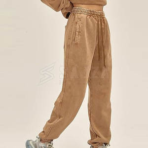 Venta al por mayor ropa deportiva peso ligero lavado ácido Joggers Uso de invierno a prueba de viento hombres lavado ácido Joggers para la venta en línea - Product Image 2