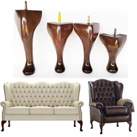Table de chevet noire en bois antique de haute qualité nouveaux pieds de meubles canapé chaise remplacement personnalisé reine anne jambe