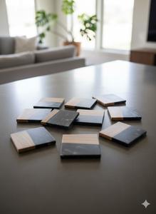 Posavasos Cuadrados de Nogal Epóxico Hechos a Mano, de Lujo, Ecológicos y Duraderos, para una Decoración de Mesa Premium a Precio de Descuento - Product Image 4