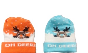 หมวกบีนนี่เด็กถักไหมพรมคุณภาพสูง ปักลายด้วยมือ พร้อมโบว์ ปรับแต่งได้ ผลิตจากอะคริลิก 100% มีหลายสีและหลายขนาด - ผลิตในอินเดีย - Product Image 3