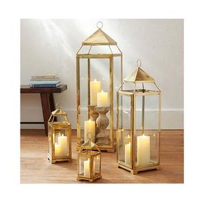 Juego de 2 faroles de metal y vidrio con farol de calidad premium, farol de tamaño y forma personalizados para decoración del hogar - Product Image 4