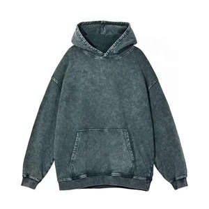 OEM Top Vente Haute Qualité Heavyweight Hommes Hoodies100 % Coton Lavage À Capuche 450 GSM Surdimensionné Lavé À Capuche - Product Image 2