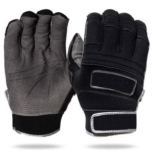 Gants de bating de baseball de couleur grise et blanche personnalisés Gants de frappeur de baseball en cuir antidérapants à longue manchette - Product Image 3